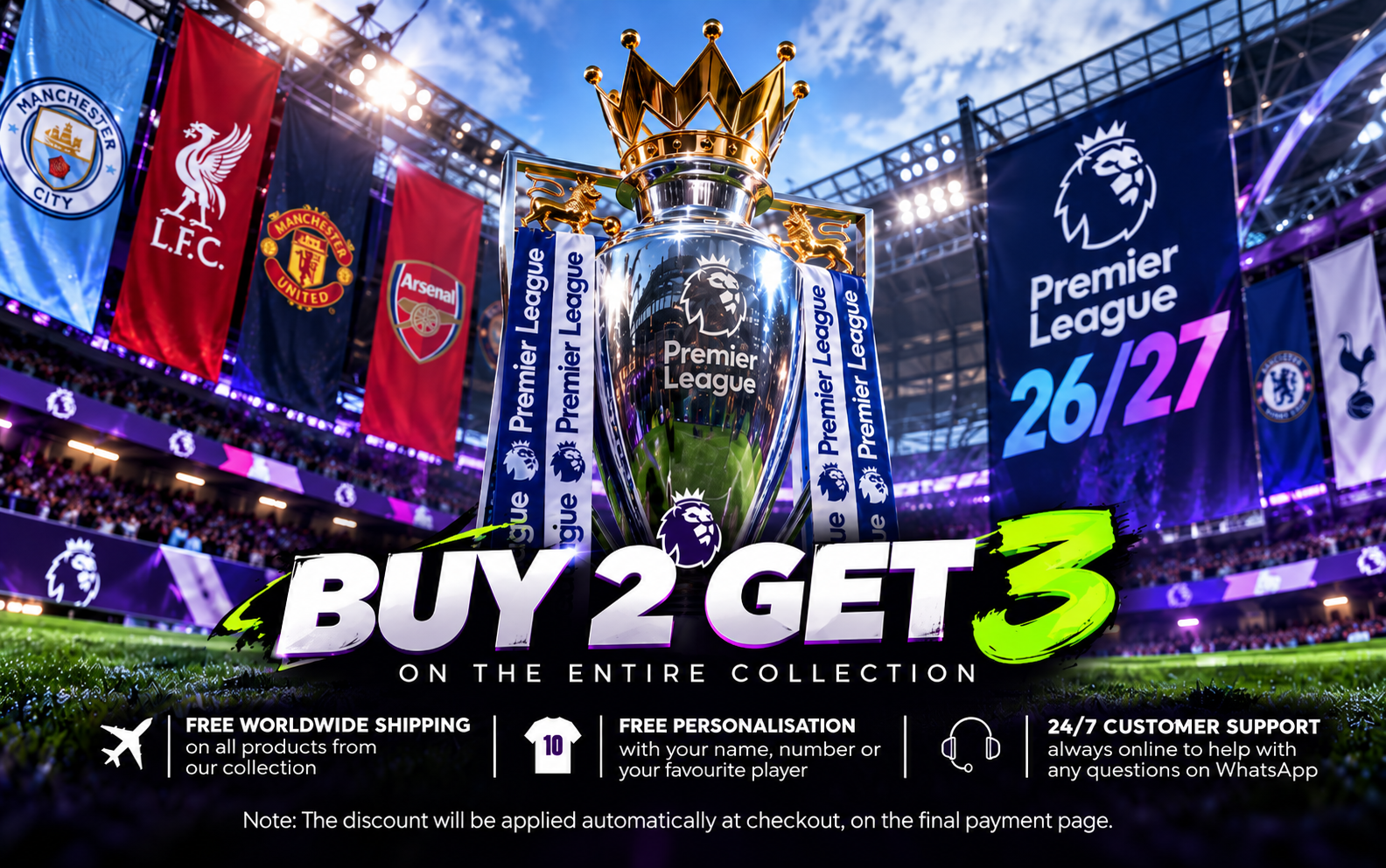 Neon Green Premier League Trophy Promotion